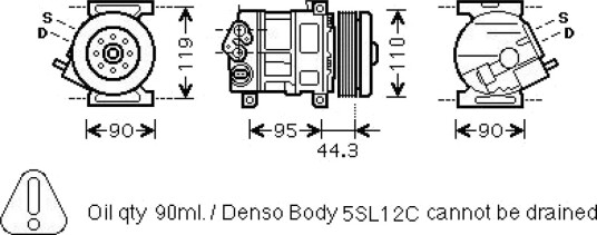 AC-kompressor DIEDERICHS DCK1217