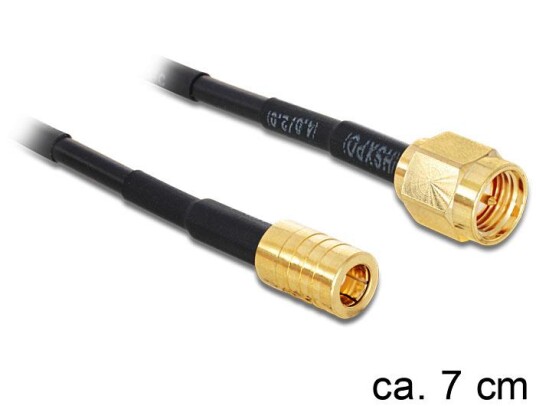 Delock Antenneadapter SMA Til SMB 7 cm Svart Delock Antenneadapter SMA Til SMB 7 cm Svart