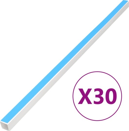 vidaXL Kabelkanal Selvklebende 20x10 mm 30 m PVC
