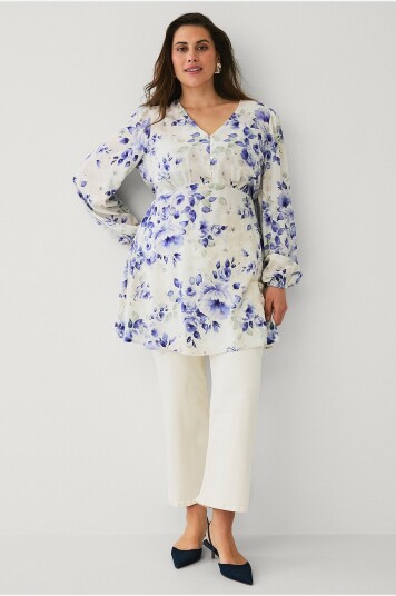 Ellos Plus collection - Tunika med v-hals - Lilla