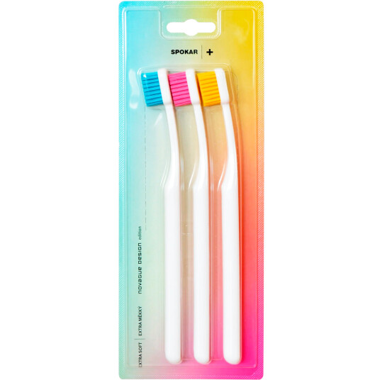 SPOKAR Plus Tannbørster Extra Soft 3 stk. SPOKAR Plus Tannbørster Extra Soft 3 stk.