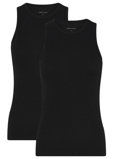Urban Quest 2-Pack Women Bamboo Tank topp svart S