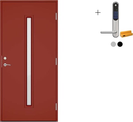 Ytterdør Swedoor Clever-Line+ Hamra med Yale Doorman Classic Home