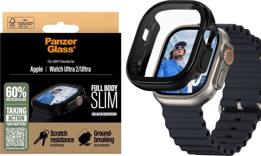 Panzerglass Snappie Full Body Slim Skjermbeskytter for Apple Watch Ultra 2 - Svart