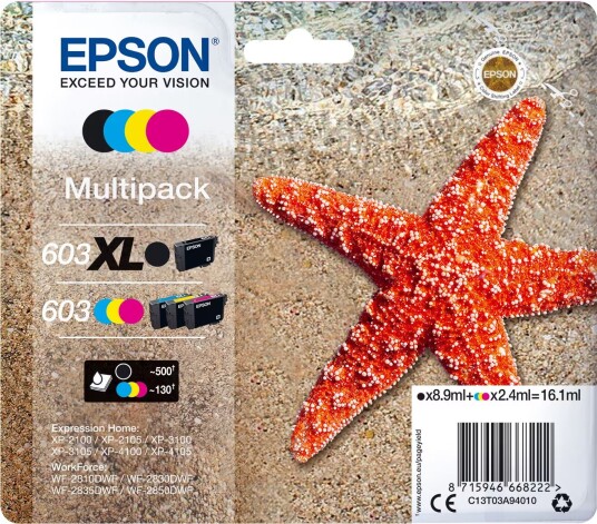 Epson 603 blekkpatron mikset kombopakke Epson 603 blekkpatron mikset kombopakke