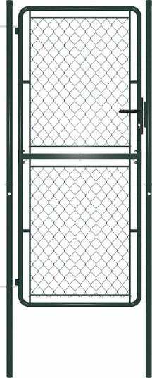vidaXL Hageport stål 100x200 cm grønn