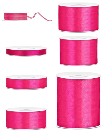 Satengbånd Mørk Rosa