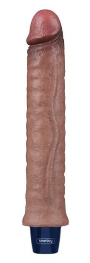 Real Softee Vibrating Dildo Brown 24,5 cm