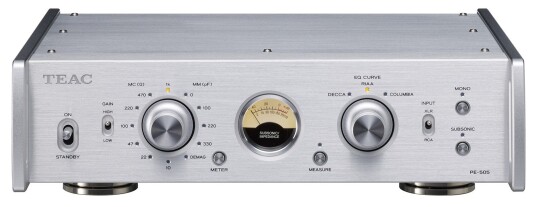 TEAC PE-505 balansert platespillerforsterker Sølv