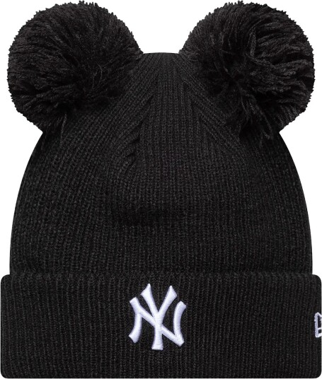 New Era Wmns Double Pom Beanie Neyyan - BLKWHI - One Size