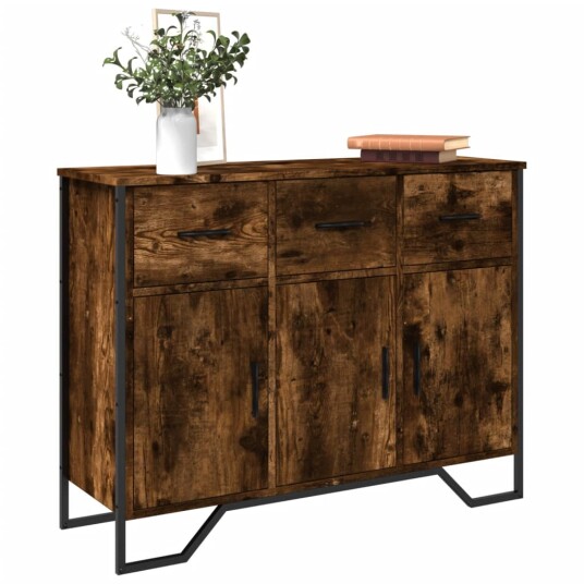 Skjenk røkt eik 97x32,5x74,5 cm konstruert tre 8721102811296