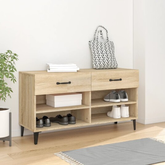 vidaXL Skoskap sonoma eik 102x35x55 cm konstruert tre vidaXL Skoskap sonoma eik 102x35x55 cm konstruert tre