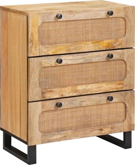 vidaXL Serviesskap Brun 60 x 33 x 75 cm Massiv mango tre