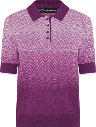 Callaway Women"s Chevron Long Sleeve Golf Sweater GLOXINIA XS