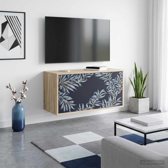 vidaXL Vegghengt TV skap DOKKUM 69 x 33 x 40 cm Sonoma eik