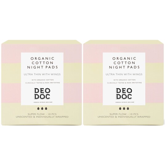 DeoDoc Organic Cotton Night Pad 2 pack