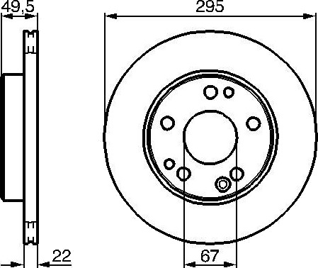 BOSCH 0 986 478 525 Bremseskive BOSCH 0 986 478 525 Bremseskive