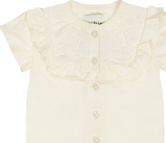 Dirkje kortermet bluse til småbarn, Off-white (116) 116