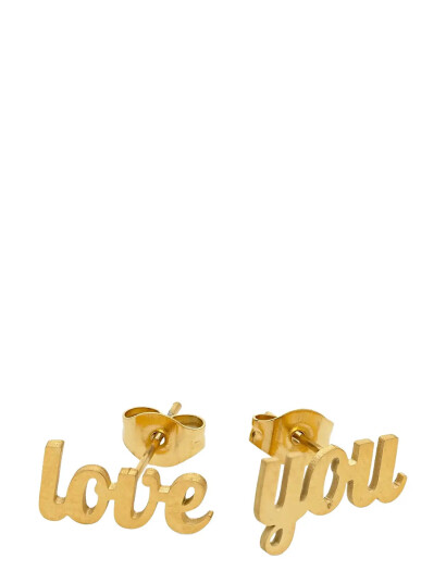 TIMI OF SWEDEN Ina Love You Stud Earrings Stainless Steel Guld One Size TIMI OF SWEDEN Ina Love You Stud Earrings Stainless Steel Guld One Size
