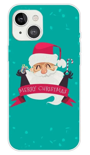 INCOVER iPhone 15 Plus Fleksibelt Plast Jul Deksel - Merry Christmas - Glad Julenisse