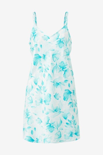 Lauren Ralph Lauren Nattkjole Lrl Double Strap V neck Chemise Blå