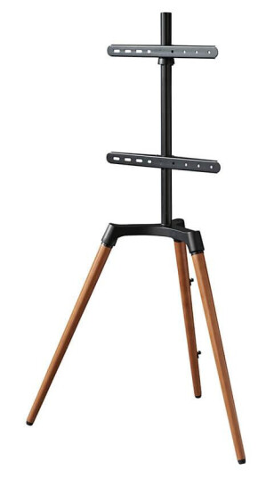 Hama TV-gulvstativ Design for TV opptil 65" i Aluminium og Bøketre Hama TV-gulvstativ Design for TV opptil 65" i Aluminium og Bøketre