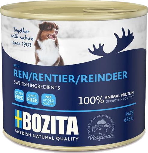 Bozita Reinsdyr Paté 625g - Våtfôr for Hunder med Vitaminer
