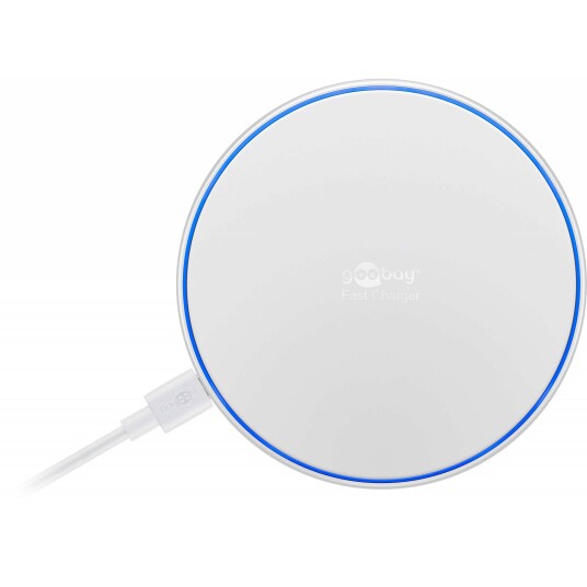 GooBay Qi lader for iPhone med hastig avgift inne sort og hvit, Farge Hvit