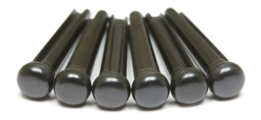 Graph Tech Tusq Pp-2100-01 - T-Style Bridge Pins - Svart - Without Inlay