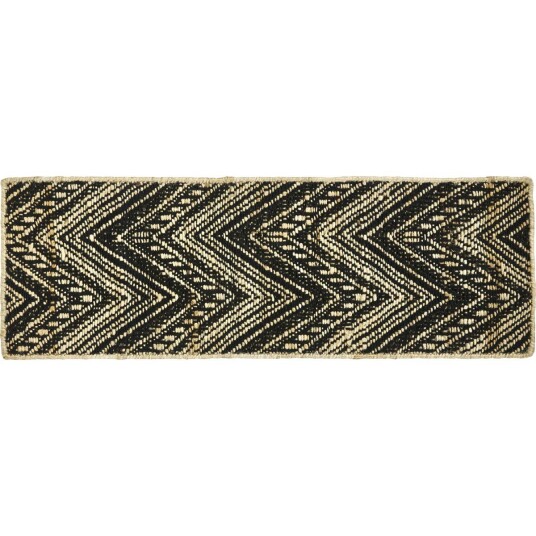 House Doctor HDMonta Teppe 28x83 cm Sort / Naturlig