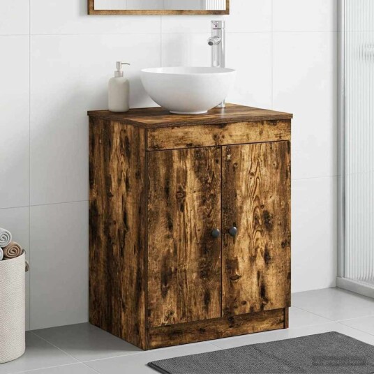 Baderomsskap Røkt Eik 54 x 41 x 70 cm Konstruert tre Baderomsskap Røkt Eik 54 x 41 x 70 cm Konstruert tre