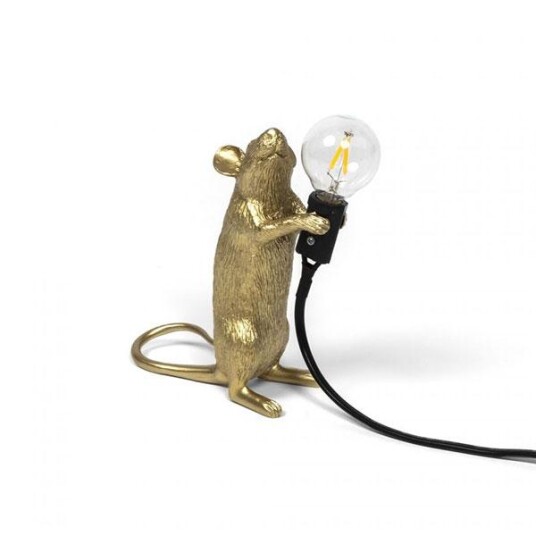 Seletti Mouse Step Stående Bordlampe Gull Seletti Mouse Step Stående Bordlampe Gull