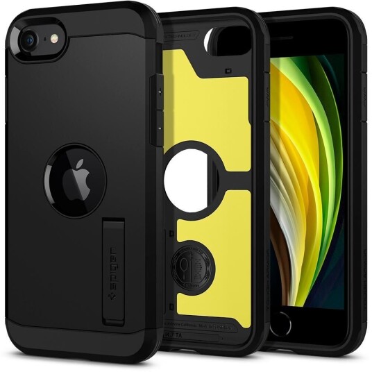 Spigen iPhone SE (2022 / 2020) / 8 / 7 Spigen Tough Armor Bakdeksel - Svart Spigen iPhone SE (2022 / 2020) / 8 / 7 Spigen Tough Armor Bakdeksel - Svart