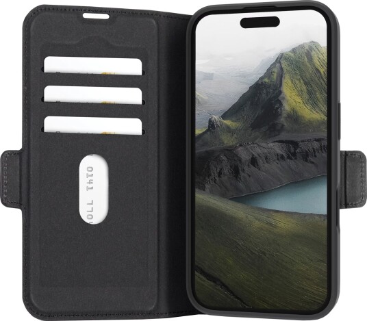 Dbramante1928 Oslo Pro Flip-Case til iPhone 16 med 3 Kortlommer - Svart