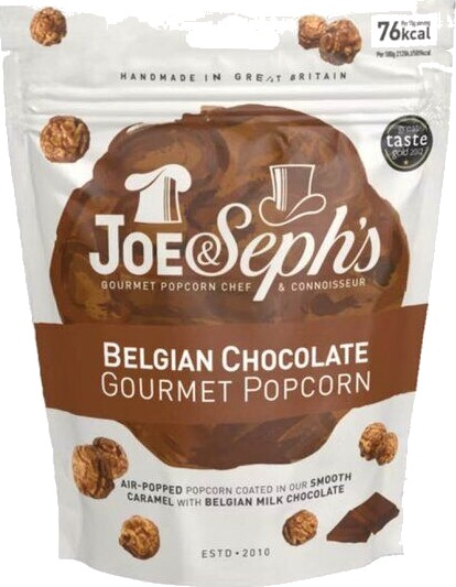 Joe and Seph Belgisk sjokolade popcorn 60g