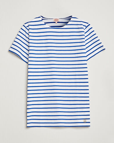 Armor-lux Hoëdic Boatneck Héritage Stripe T-shirt White/Blue Armor-lux Hoëdic Boatneck Héritage Stripe T-shirt White/Blue