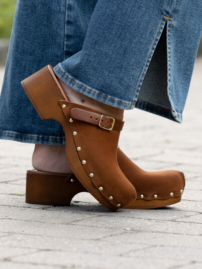 Roberto Rosso - Clogs Suede Leather Brown storrelse 39