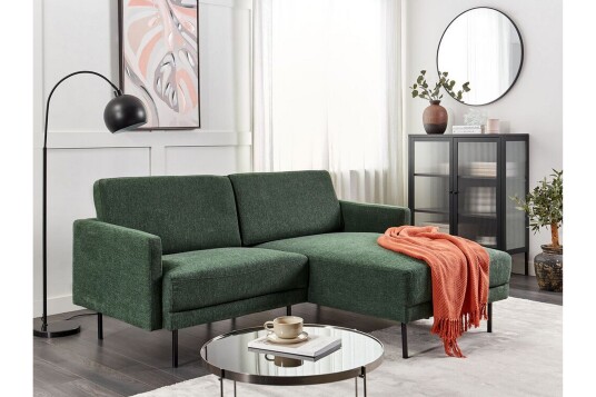 Deajna Hjørnesofa 2 seter Grønn/Svart