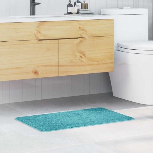 Badematte Rektangulær Turkis 50x80 cm Polypropylen Skli sikker Badematte Rektangulær Turkis 50x80 cm Polypropylen Skli sikker