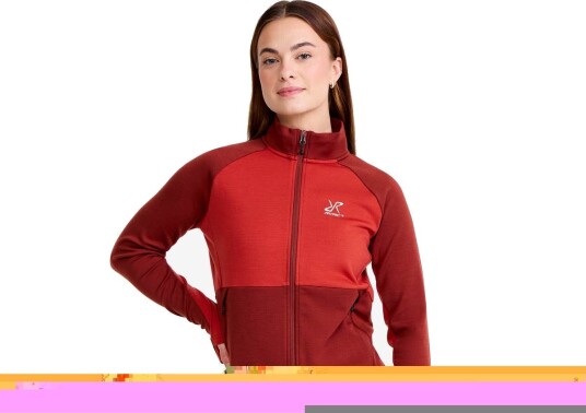 Revolutionrace Hill Fleece Dame Fired Brick XL Dame Overdeler Fleece & midlayers