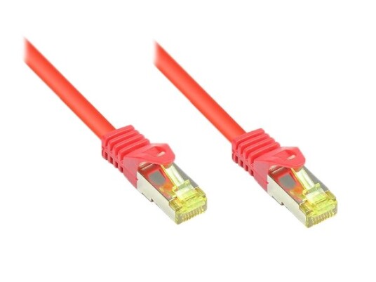 Good Connections Patch-Kabel Rj-45 M Rj-45 M 10 M Sftp Pimf -Cat.7 Rohkabel HalogenfreiLsoh Mit Rastnasenschutz Rot