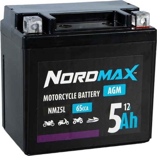 Nordmax 12v 5ah Nordmax (AGM) Batteri 114x69x105 Nordmax 12v 5ah Nordmax (AGM) Batteri 114x69x105