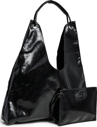Pieces Pcanestasia Patent Shopper Wb Pu BLACK One Size Pieces Pcanestasia Patent Shopper Wb Pu BLACK One Size
