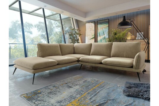 Graystone 4 seters Hjørnesofa Mørk Beige/Mocca