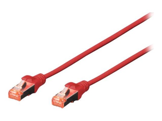 Digitus koblingskabel - 1 m - rød, RAL 3020