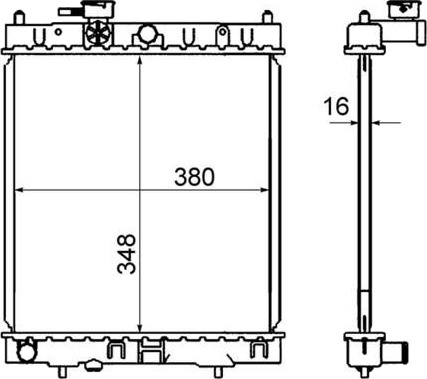 MAHLE CR 844 000S Radiator, motorkjøling