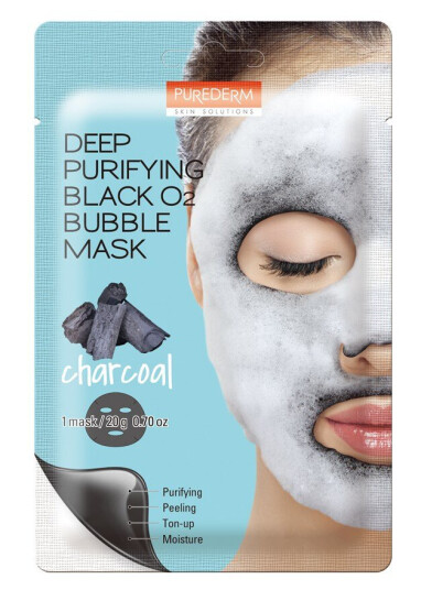 Purederm Deep Purifying Black O2 Bubble Mask "Charcoal" 20 g