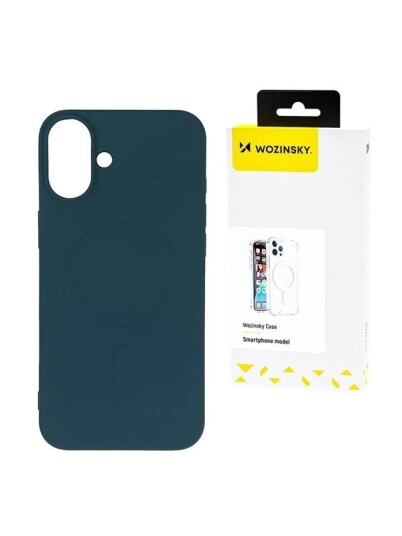 Wozinsky Liquid Silicone MagSafe Case for Samsung Galaxy S24 FE Dark Blue