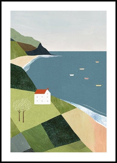 House on the Cliff Poster Plakat / 21x30cm