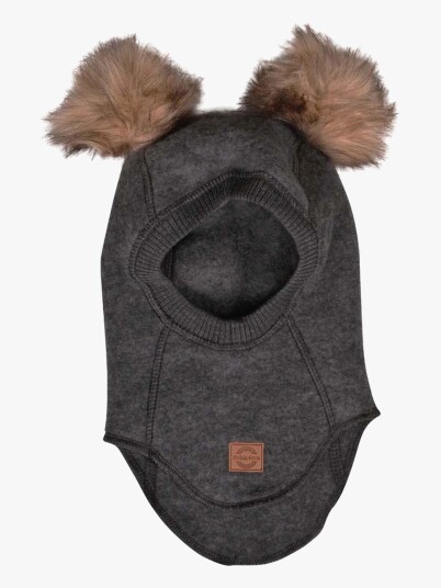 Mikk line Balaklava Merinoull med Dusker Anthracite Melange 86 92